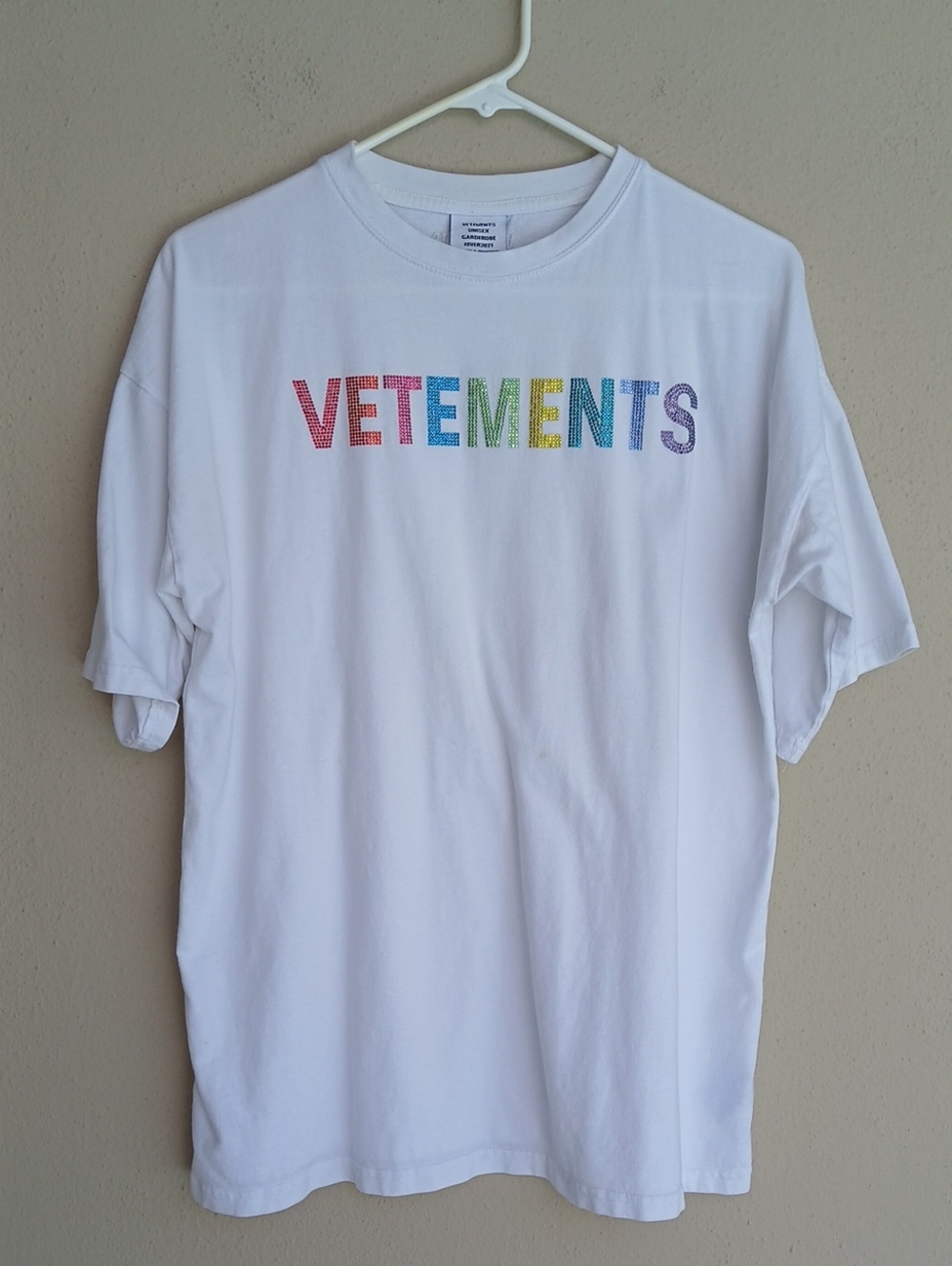 Vetements Crystal Logo Shirt White Medium